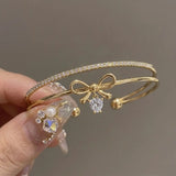 Sparkle Bow | Kurdele Çelik Kelepçe Bileklik