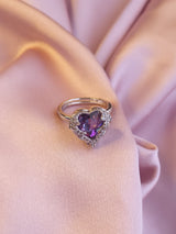 Dream Purple Stone | Kalp Çelik Yüzük