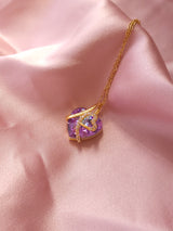 Royal Purple Heart | Taşlı Çelik Kolye