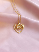 Heart Bow | Paslanmaz Çelik Kolye