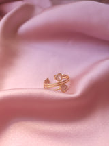 Love Duo Heart | Kaplama Ayarlanabilir Yüzük