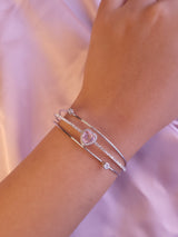 Dream Heart Cuff | Kalpli Kelepçe Çelik Bileklik