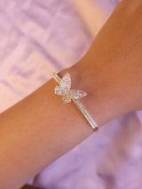 Luxury Butterfly | Taşlı Kelebek Kelepçe Bileklik