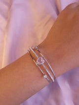 Dream Heart Cuff | Kalpli Kelepçe Çelik Bileklik