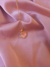 Soft Pink Heart |  Kalp Çelik Kolye