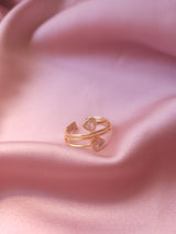 Love Duo Heart | Kaplama Ayarlanabilir Yüzük
