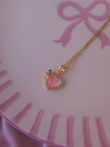 Soft Pink Heart |  Kalp Çelik Kolye