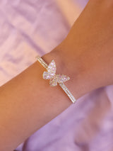 Luxury Butterfly | Taşlı Kelebek Kelepçe Bileklik