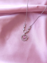 Crystal Pink Heart | Paslanmaz Çelik Kolye