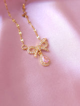 Pink Ribbon | Kurdele Çelik Kolye