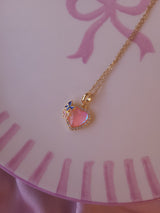 Soft Pink Heart |  Kalp Çelik Kolye